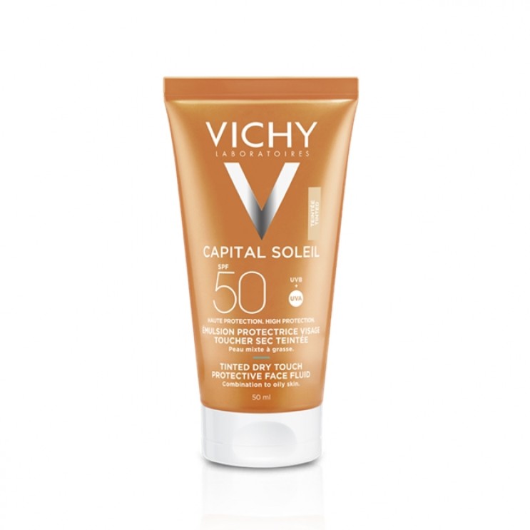 Vichy Capital Soleil Tinted Mattifying Face Fluid Dry Touch SPF50 50ml | Κρέμα Προσώπου Με Χρώμα Για Ματ Αποτέλεσμα  ΦΡΟΝΤΙΔΑ ΠΡΟΣΩΠΟΥ