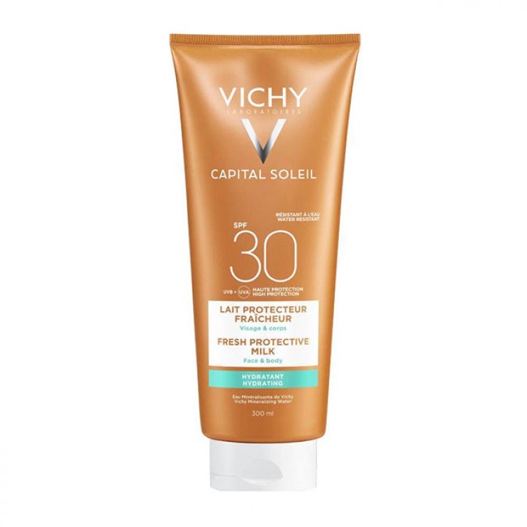 Vichy Capital Soleil Fresh Protective Milk Face & Body SPF30 300ml |Αντηλιακό Γαλάκτωμα Προσώπου και Σώματος ΦΡΟΝΤΙΔΑ ΠΡΟΣΩΠΟΥ