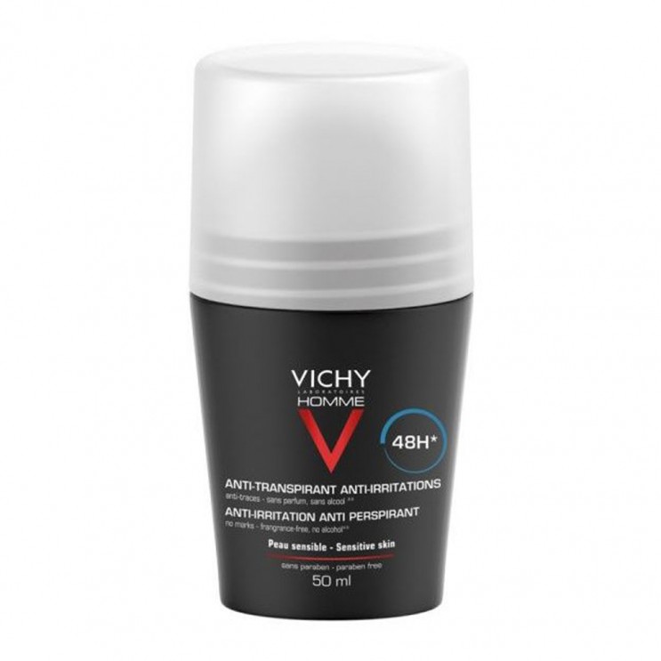 Vichy Homme 48h Deodorant  Roll On 50ml |Ανδρικό Αποσμητικό για Ευαίσθητες Επιδερμίδες - 48h Προστασία ΦΡΟΝΤΙΔΑ ΓΙΑ ΤΟ ΣΩΜΑ