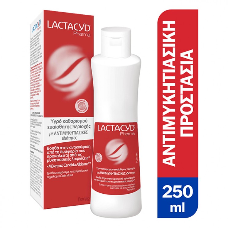 Lactacyd Intimate Wash Antifungal 250ml | Καθαριστικό της Ευαίσθητης Περιοχής με Αντιφλογιστικές ιδιότητες 