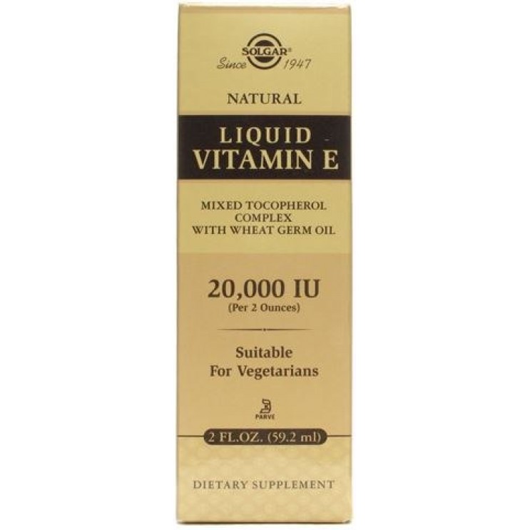 Solgar Vitamin E 2000iu Natural Source Liquid 59.2ml | Συμπλήρωμα Διατροφής Βιταμίνης Ε σε Υγρή Μορφή