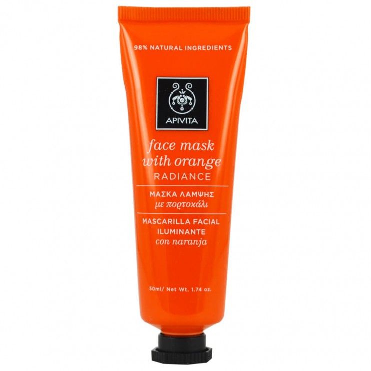 Apivita Face Mask With Orange 50ml | Μάσκα Λάμψης Προσώπου με Πορτοκάλι για Όλους τους Τύπους Επιδερμίδας 