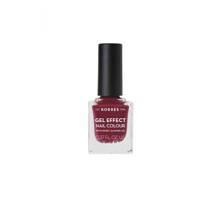 Korres Gel Effect Nail Colour 74 Berry Addict 11ml | Βερνίκι Νυχιών Απόλυτης Λάμψης & Διάρκειας