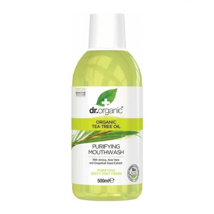 Dr. Organic Tea Tree Mouthwash 500ml | Στοματικό Διάλυμα με Τεϊόδεντρο