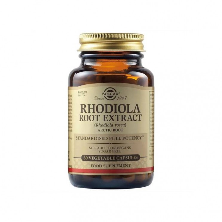 Solgar Rhodiola Root Extract 60veg.caps |  Συμπλήρωμα Διατροφής με Εκχύλισμα Ροδιόλας