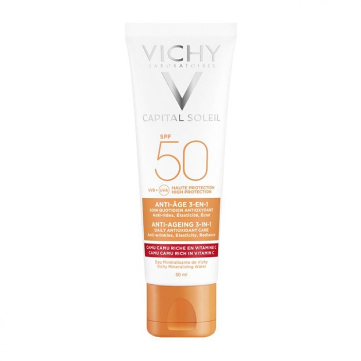 Vichy Capital Soleil Anti-Ageing 3 in 1 SPF50 50ml |  Κρέμα Προσώπου Με Αντιγηραντική Δράση  ΦΡΟΝΤΙΔΑ ΠΡΟΣΩΠΟΥ