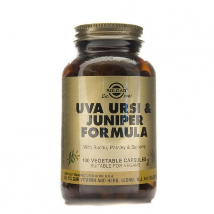 Solgar Uva Ursi & Juniper Formula, 100 Φυτικές Κάψουλες