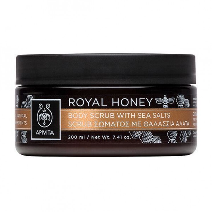 Apivita Royal Honey Body Scrub Sea Salts 200ml | Απολέπιση Σώματος με Θαλάσσια Άλατα & Μέλι ΦΡΟΝΤΙΔΑ ΓΙΑ ΤΟ ΣΩΜΑ