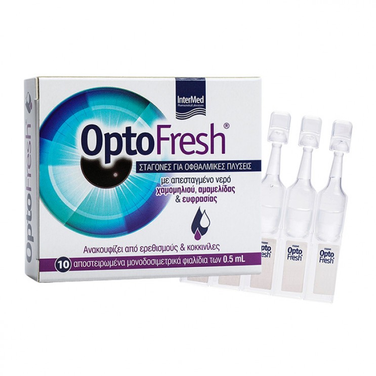 Intermed Optofresh Eye Wash Drops 10 x 0,5ml - Οφθαλμικές σταγόνες 