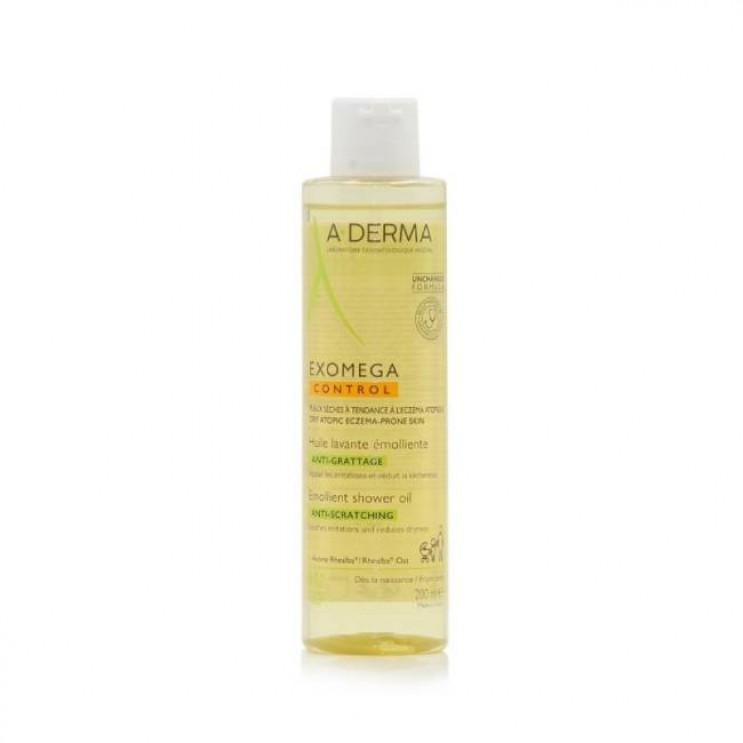 A-Derma Exomega Control Huile Lavante Emolliente 200ml | Μαλακτικό Έλαιο Καθαρισμού για το Αίσθημα Κνησμού ΦΡΟΝΤΙΔΑ ΠΡΟΣΩΠΟΥ