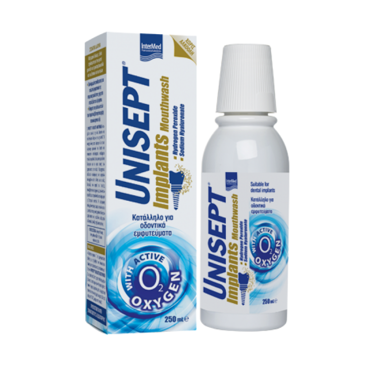 Intermed Unisept Implants Mouthwash 250ml | Στοματικό Διάλυμα κατάλληλο για οδοντικά εμφυτεύματα