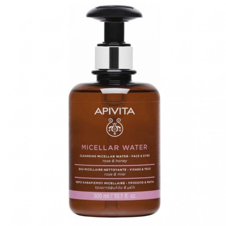 Apivita Cleansing Micellar Water Rose & Honey 300ml | Νερό Καθαρισμού για Πρόσωπο και Μάτια 