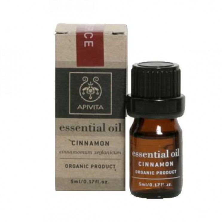 Apivita Essential Oil Cinnamon ,5ml | Αιθέριο Έλαιο Κανέλας ΦΑΡΜΑΚΕΙΟ