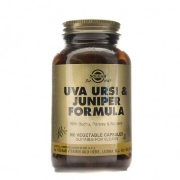 Solgar Uva Ursi & Juniper Formula, 100 Φυτικές Κάψουλες