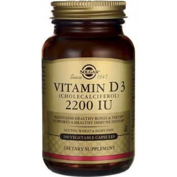 Solgar Vitamin D-3 2200IU veg.caps 100s  | Συμπλήρωμα Διατροφής Βιταμίνη D3