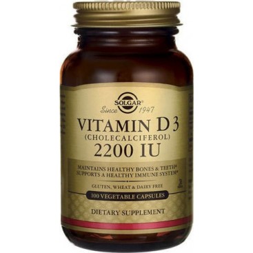 Solgar Vitamin D-3 2200 IU veg.caps 100s  | Συμπλήρωμα Διατροφής Βιταμίνη D3