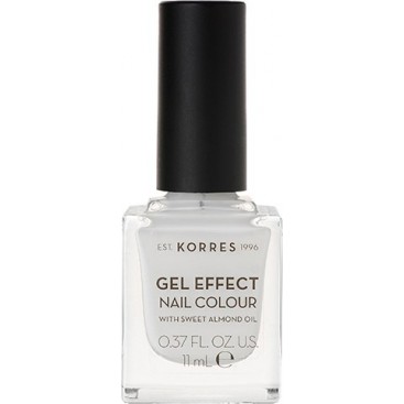 Korres Gel Effect Nail Colour 01 Blank White 11ml |   Βερνίκι Νυχιών Απόλυτης Λάμψης & Διάρκειας