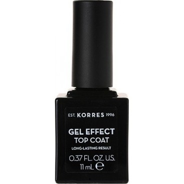 Korres Gel Effect Nail Colour Top Coat 11ml | Διάφανο Βερνίκι Νυχιών Top Coat