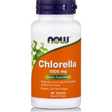 Now Foods Chlorella 1000mg 60tabs |  Συμπλήρωμα για την Ενίσχυση του Ανοσοποιητικού 