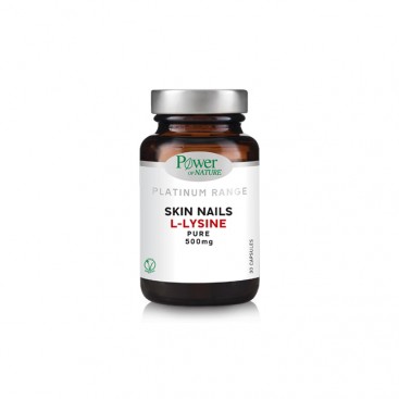 Power Health Platinum Range Skin Nails L-Lysine Pure 500mg 30caps | Συμπλήρωμα Διατροφής με L-Λυσίνη 