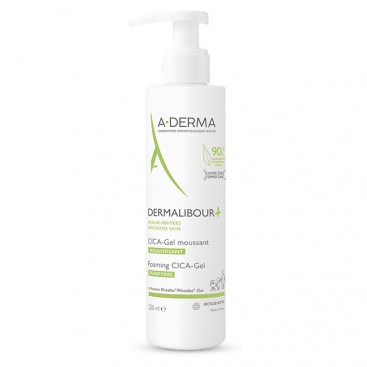 A-Derma Dermalibour+ Cica Gel Moussant 200ml | Εξυγιαντικό Αφρίζον Gel για Πρόσωπο & Σώμα