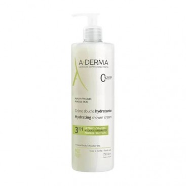 A-Derma Creme Douche Hydratante 750ml | Καταπραϋντικό Τζελ Καθαρισμού για Πρόσωπο, Σώμα και Μαλλιά χωρίς Σαπούνι