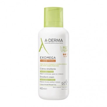 A-Derma Exomega Control Creme Emolliente 400ml | Μαλακτική Κρέμα για Ατοπικό-Ξηρό Δέρμα