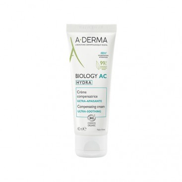 A-Derma Biology AC Hydra Creme 40ml | Αντισταθμιστική Καταπραϋντική Κρέμα για Δέρματα με Τάση Ακμής