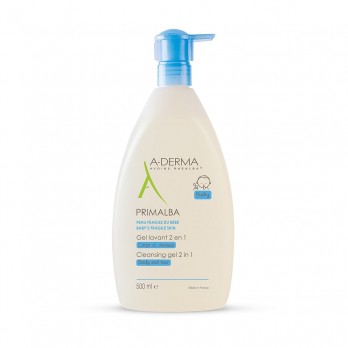 A-Derma Primalba Baby Gel Lavant 2en1 500ml | Βρεφικό Τζελ Καθαρισμού για Πρόσωπο, Σώμα και Μαλλιά