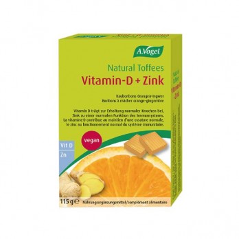 A.Vogel Immune Toffees Orange 115g | Μασώμενες Καραμέλες με Ψευδάργυρο και Βιταμίνη D για Ενίσχυση του Ανοσοποιητικού