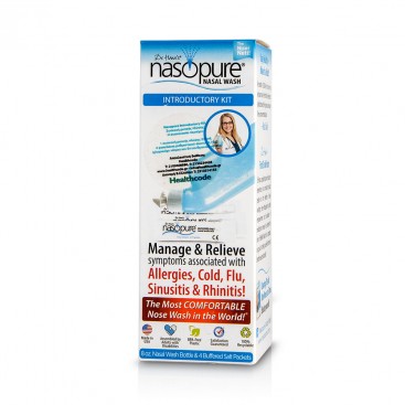 Nasopure Nasal Wash System Kit | Συσκευή Ρινικής Πλύσης & 4 Φακελάκια Ρυθμιστικού Άλατος