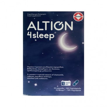 Altion 4Sleep 30caps | Συμπλήρωμα Διατροφής για Βελτίωση της Ποιότητας του Ύπνου