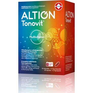 Altion Tonovit Multivitamin 40caps | Ολοκληρωμένο Πολυβιταμινούχο Συμπλήρωμα Διατροφής