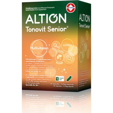 Altion Tonovit Senior Multivitamin 40caps | Ολοκληρωμένο Πολυβιταμινούχο Συμπλήρωμα Διατροφής για Άτομα 50+