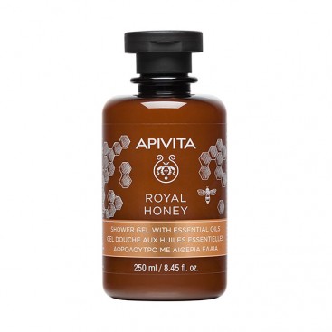 Apivita Royal Honey Shower Gel 250ml | Κρεμώδες Αφρόλουτρο με Αιθέρια Έλαια & Μέλι 