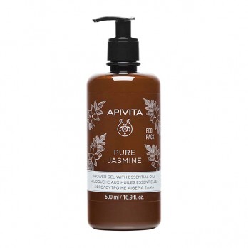 Apivita Pure Jasmine Shower Gel with Essential Oils Eco Pack 500ml |Αφρόλουτρο με Αιθέρια Έλαια 