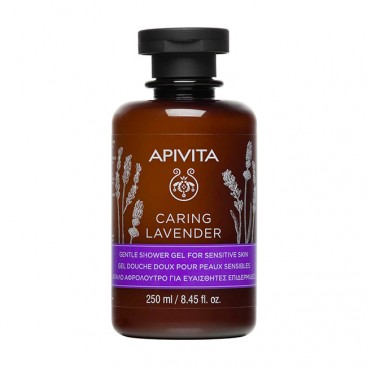 Apivita Caring Lavender Shower Gel 250ml | Απαλό Αφρόλουτρο για Ευαίσθητες Επιδερμίδες 