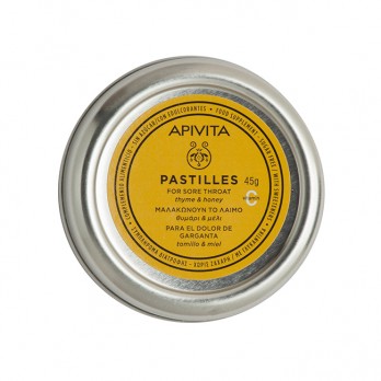 Apivita Pastilles 45gr |Παστίλιες για τον Πονεμένο Λαιμό με Μέλι & Θυμάρι 