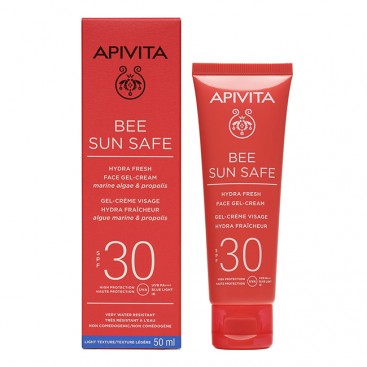 Apivita Bee Sun Safe Hydra Fresh Face Gel-Cream SPF30 50ml |  Ενυδατική Αντηλιακή Κρέμα Gel Προσώπου Ελαφριάς Υφής