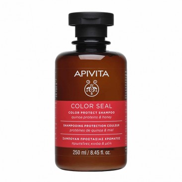 Apivita Color Seal Color Protect Shampoo 250ml | Σαμπουάν Προστασίας Χρώματος με Πρωτεΐνες Κινόα & Μέλι