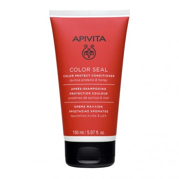 Apivita Color Seal Color Protect Conditioner 150ml | Μαλακτική Κρέμα Προστασίας Χρώματος με Πρωτεΐνες Κινόα & Μέλι