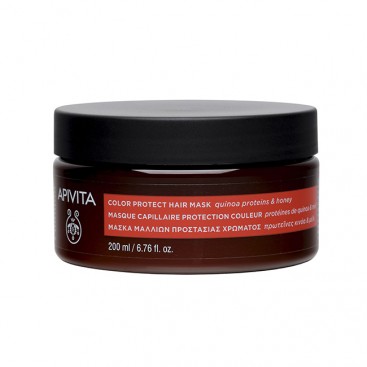 Apivita Color Protect Hair Mask 200ml |  Μάσκα Προστασίας Χρώματος για Μαλλιά με Πρωτείνες Κινόα & Μέλι 