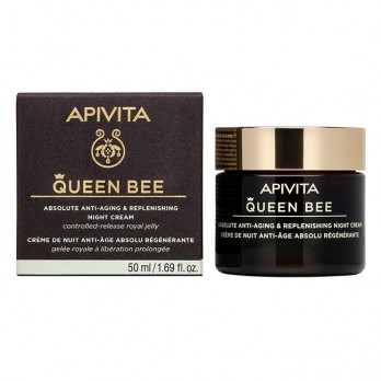 Apivita Queen Bee Absolute Anti Aging & Replenishing Night Cream 50ml | Kρέμα Νύχτας Απόλυτης Αντιγήρανσης & Εντατικής Θρέψης