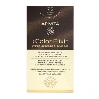 Apivita My Color Elixir 7.3 Blonde Gold | Μόνιμη Βαφή Μαλλιών 7.3 Ξανθό Χρυσό