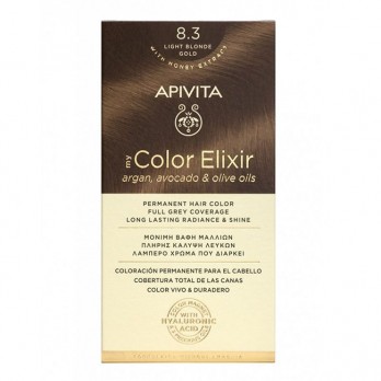 Apivita My Color Elixir 8.3 Light Blonde Gold | Μόνιμη Βαφή Μαλλιών 8.3 Ξανθό Ανοιχτό Μελί