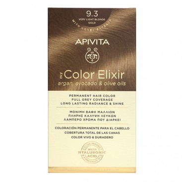 Apivita My Color Elixir 9.3 Very Light Blonde Gold | Μόνιμη Βαφή Μαλλιών 9.3 Ξανθό Πολύ Ανοιχτό Μελί