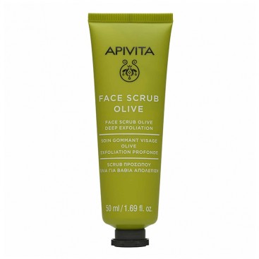 Apivita Face Scrub With Olive 50ml | Scrub Βαθιάς Απολέπισης Με Ελιά 