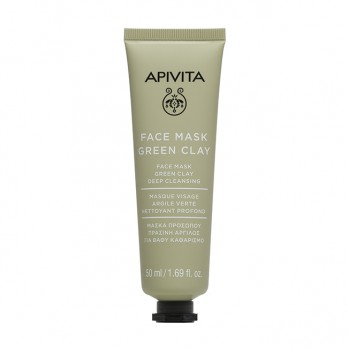 Apivita Face Mask With Green Clay Deep Cleansing 50ml | Μάσκα Για βαθύ Καθαρισμό Με Πράσινη Άργιλο