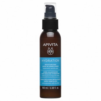 Apivita Hydration Moisturizing Leave In Conditioner 100ml | Κρέμα Μαλλιών Ενυδάτωσης Χωρίς Ξέβγαλμα με Υαλουρονικό Οξύ & Αλόη 