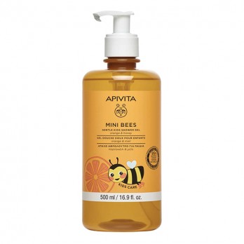 Apivita Mini Bees Gentle Kids Shower Gel 500ml | Απαλό Αφρόλουτρο για Παιδιά με Πορτοκάλι & Μέλι